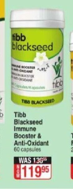 Dis-Chem Tibb Blackseed Immune Booster & Anti-Oxidant 60 Capsules offer