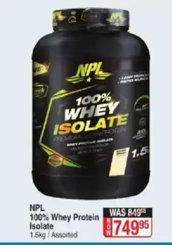 Dis-Chem NPL 100% Whey Protein Isolate 1.5kg offer