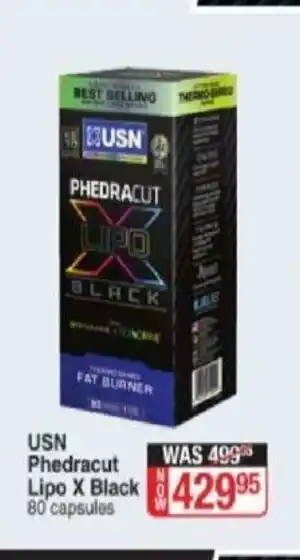 Dis-Chem USN Phedracut Lipo X Black 80 Capsules offer