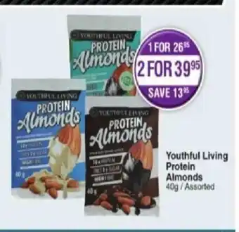 Dis-Chem Youthful Living Protein Almonds 40g offer