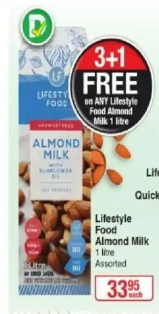 Dis-Chem Lifestyle Food Almond Milk 1 Litre offer
