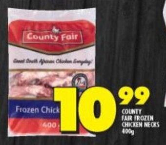 Shoprite County Fair Frozen Chicken Necks 400g offer