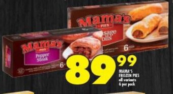 Shoprite Mama's Frozen Pies offer