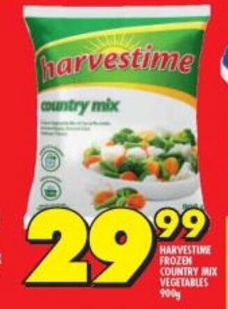 Shoprite Harvestime Frozen Country Mix Vegetables 900g offer
