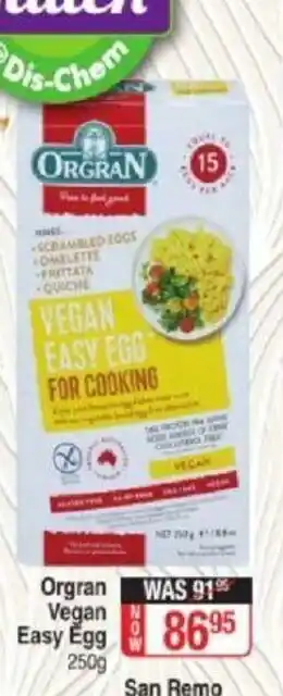Dis-Chem Orgran Vegan Easy Egg 250g offer