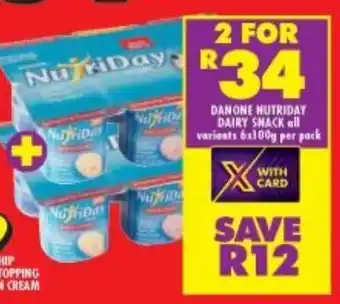 Shoprite Danone Nutriday Dairy Snack offer