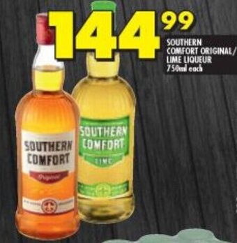 Shoprite Southern Comfort Original/Lime Liqueur 750ml each offer