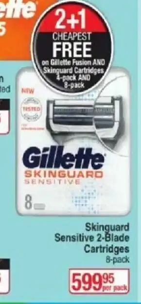 Dis-Chem Skinguard Sensitive 2-Blade Cartridges 8-Pack offer