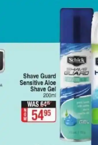 Dis-Chem Schick Shave Guard Sensitive Aloe Shave Gel 200ml offer
