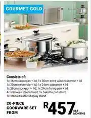 Beares Gourmet Gold 20 Piece Cookware Set offer