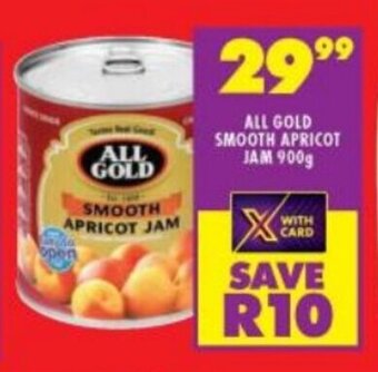 Shoprite All Gold Smooth Apricot Jam 900g offer