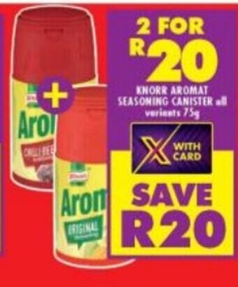 Shoprite Knorr Aromat Seasoning Canister 75g offer