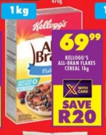 Shoprite Kellogg's All-Bran Flakes Cereal 1kg offer