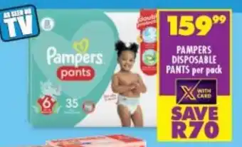 Shoprite Pampers Disposable Pants per pack offer