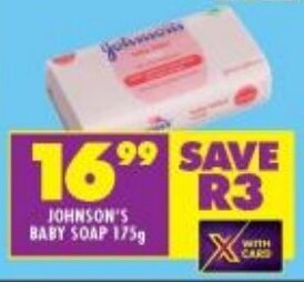 Shoprite Johnson's Baby Soap 175g offer