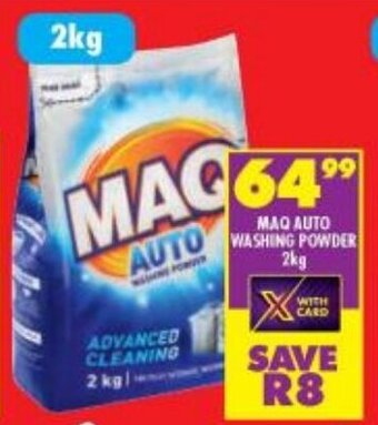 Shoprite Maq Auto Washing Powder 2kg offer