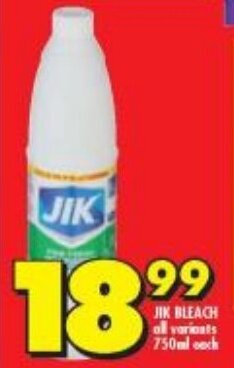Shoprite Jik Bleach 750ml offer
