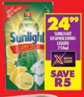 Shoprite Sunlight Dishwashing Liquid 750ml offer