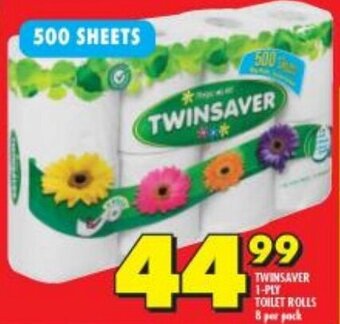 Shoprite Twinsaver 1-Ply Toilet Rolls offer