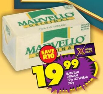 Shoprite Marvello Original 70% Fat Spread 500g offer