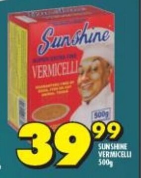 Shoprite Sunshine Vermicelli 500g offer