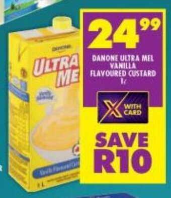 Shoprite Danone Ultra Mel Vanilla Flavoured Custard 1 ℓ offer