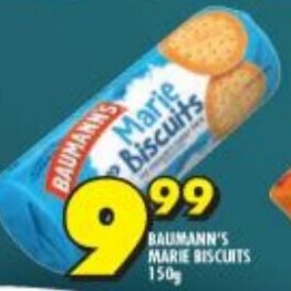 Shoprite Baumann's Marie Biscuits 150g offer