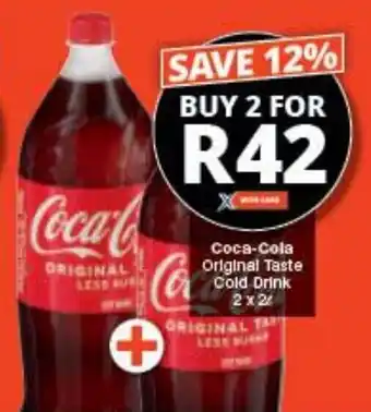 Checkers Coca-Cola Original Taste Cold Drink 2x2 ℓ offer