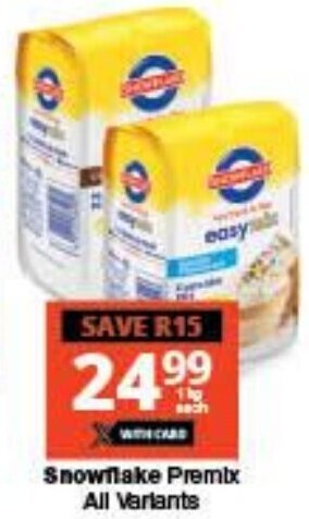 Checkers Snowflake Premix All variants offer