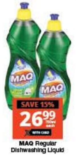 Checkers MAQ Regular Dishwashing Liquid offer