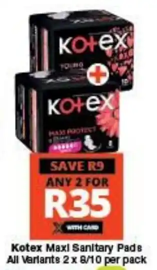 Kotex Maxi Sanitary Pads all variants 2x 8/10 per pack