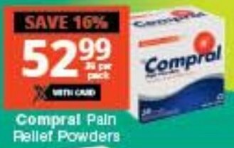 Checkers Compral Pain Relief Powders offer