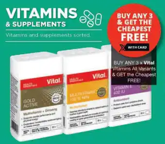 Buy Any 3 x Vital Vitamins all variants & Get the Cheapest Free!