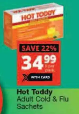 Checkers Hot Toddy Adult Cold & Flu Sachets offer