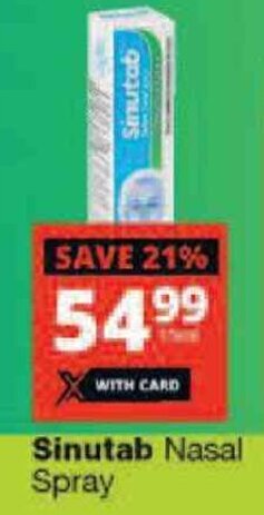 Checkers Sinutab Nasal Spray offer