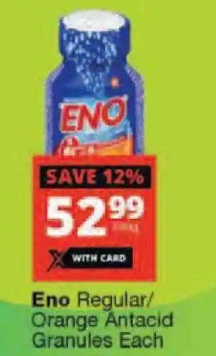 Checkers Eno Regular/Orange Antacid Granules each offer