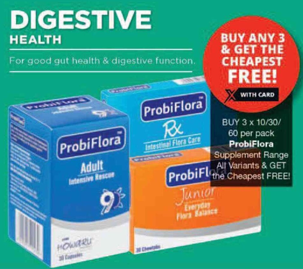 Buy 3 x 10/30/ 60 per pack ProbiFlora Supplement Range all varians