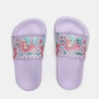 Fashionation girls mermaid pool sliders purple