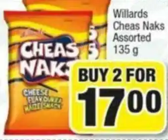 Spar Willards Cheas Naks Assorted 135 g offer