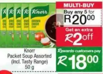 Spar Knorr Packet Soup Assorted 50 g offer