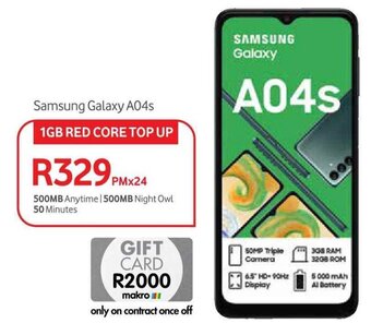 Makro Samsung Galaxy A04s offer