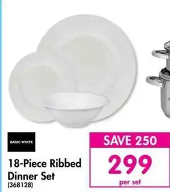 Makro 18-Piece Ribbed Dinner Set offer