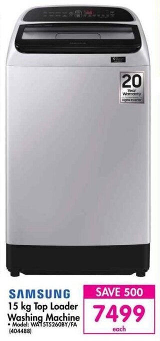 Makro Samsung 15kg Top Loader Washing Machine offer