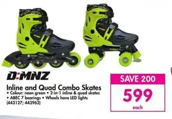 Makro D:MNZ Inline and Quad Combo Skates offer