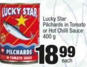 Spar Lucky Star Pilchards in Tomato 400 g offer