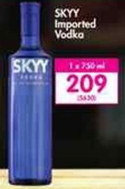 Makro Skyy Imported Vodka offer