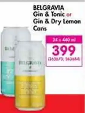 Makro Belgravia Gin & Tonic or Gin & Dry Lemon Cans offer