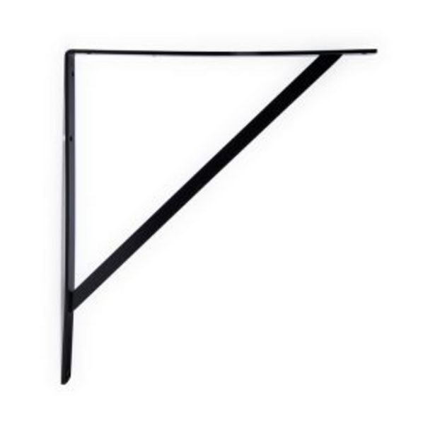 Shelf bracket, heavy duty, black, 450mm x 400mm offer at Gelmar