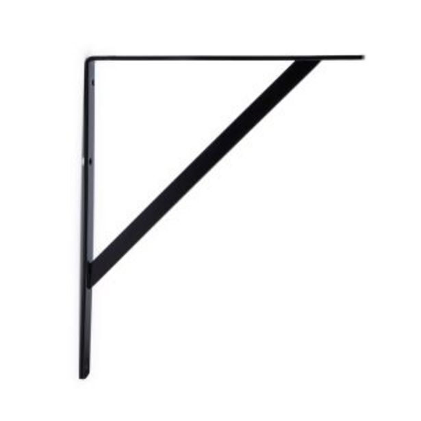 Shelf bracket, heavy duty, black, 350mm x 300mm offer at Gelmar
