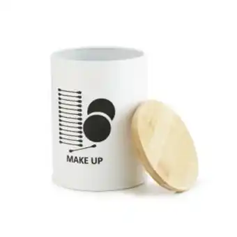 Gelmar Make up storage canister, metal, white offer